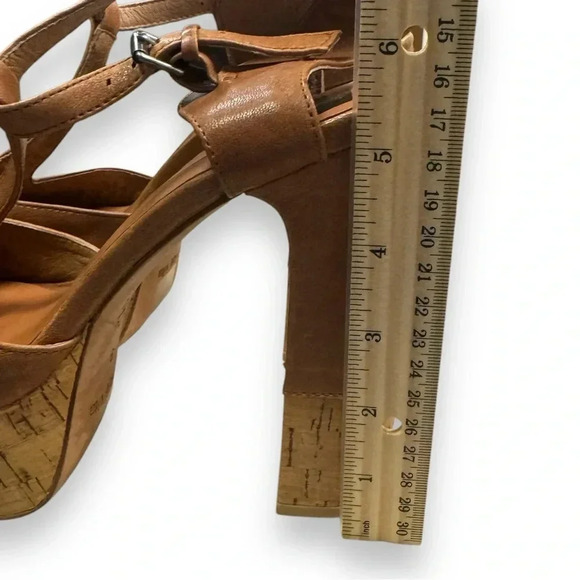 Dolce Vita Women's Baxter Platform pump Tan Leather Sz 9 EUC - Picture 7 of 15